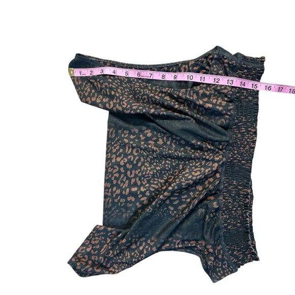 Free People Intimately Crop Top Women Extra Large Leopard Print Pullover Draped - Picture 4 of 8